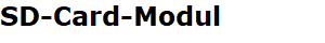 SD-Card-Modul